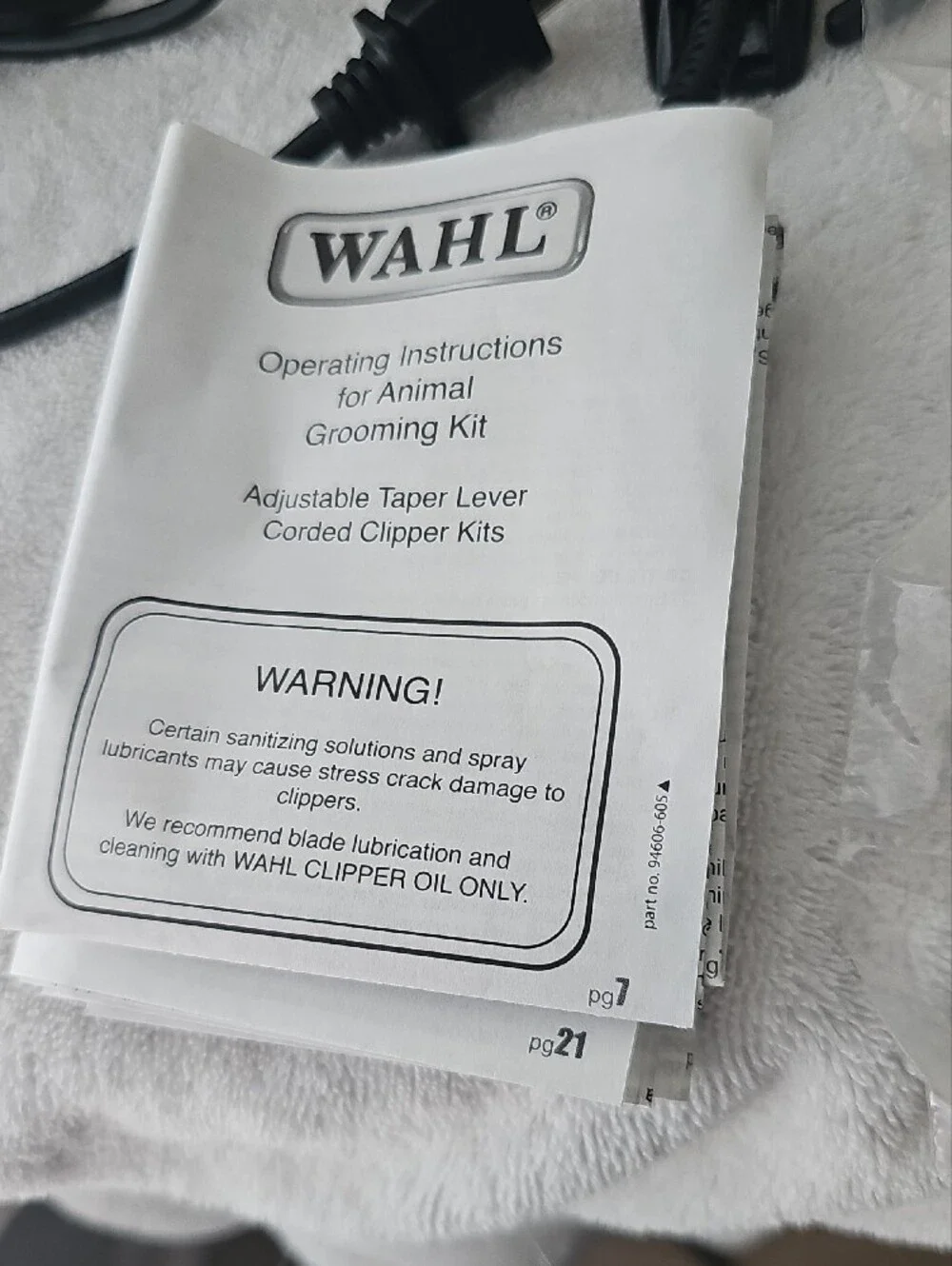 Wahl Dog Grooming Corded Clipper Set With Black Hard Shell Carrying Case